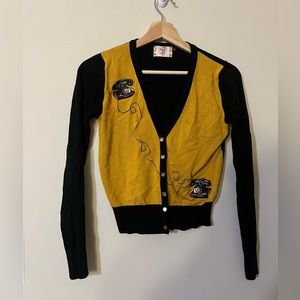 ModCloth Retro 50s Phone Cardigan Sz M